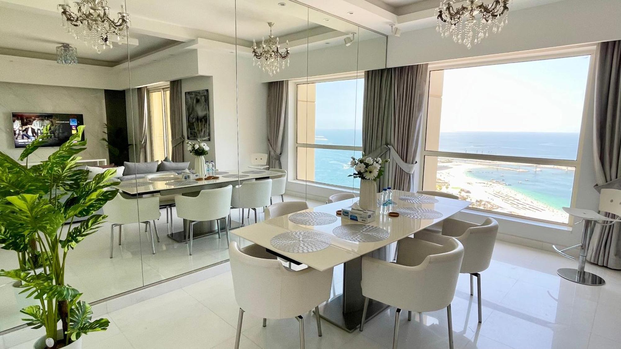 Jbr Beachfront Luxe Apartment All Rooms Sea Facing 두바이 외부 사진